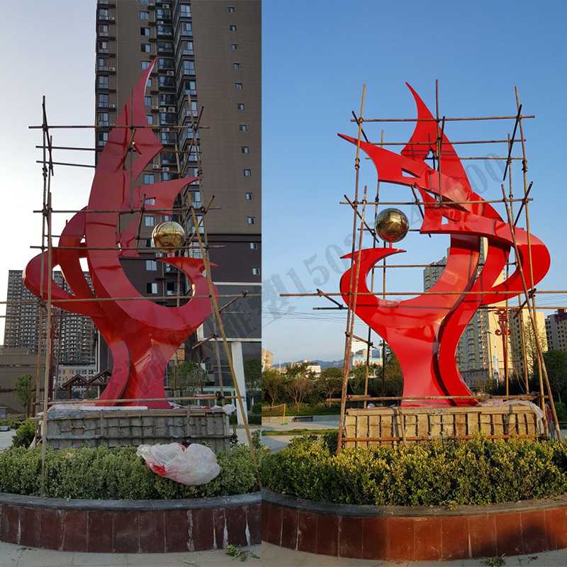 大型不銹鋼雕塑，不銹鋼鳳凰雕塑，小區(qū)不銹鋼景觀雕塑