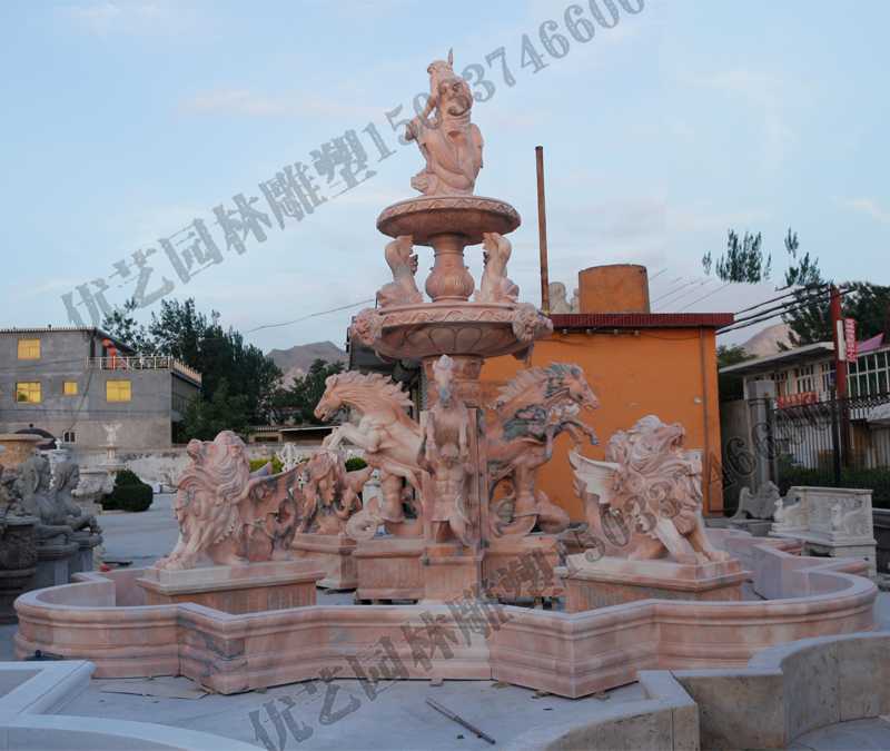 大理石景觀噴泉，歐式大型噴泉，石雕噴泉廠家