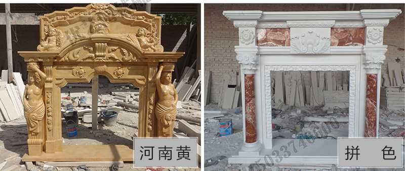 石雕壁爐架款式，定制石雕壁爐架，石雕壁爐架廠家
