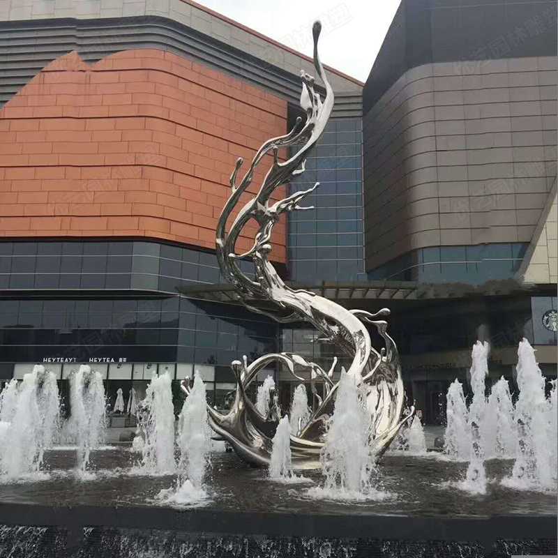 不銹鋼浪花雕塑，不銹鋼雕塑廠家
