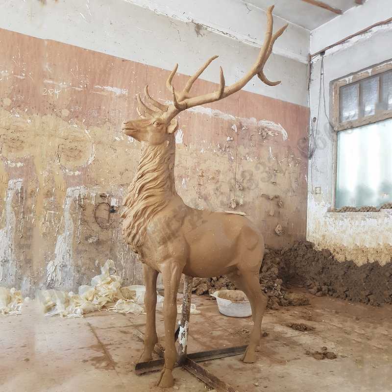 銅鹿模型，銅麋鹿雕塑，麋鹿模型，銅麋鹿泥模1.jpg